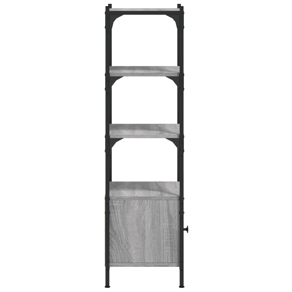 Boekenkast 3-Laags 4X30X09,5 Cm Bewerkt Hout 41 x 30 x 109.5 cm Grijs sonoma