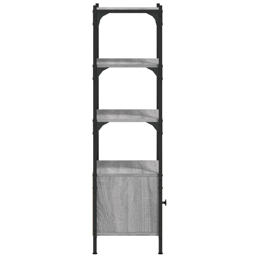 Boekenkast 3-Laags 4X30X09,5 Cm Bewerkt Hout 41 x 30 x 109.5 cm Grijs sonoma