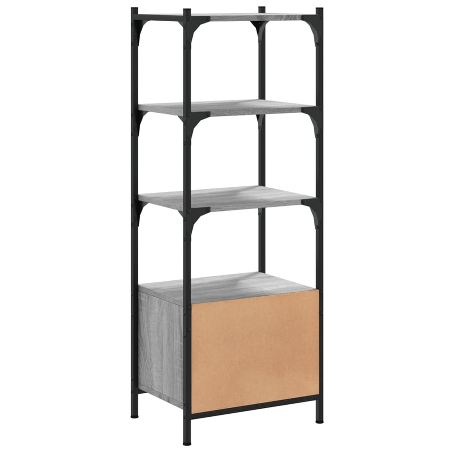 Boekenkast 3-Laags 4X30X09,5 Cm Bewerkt Hout 41 x 30 x 109.5 cm Grijs sonoma