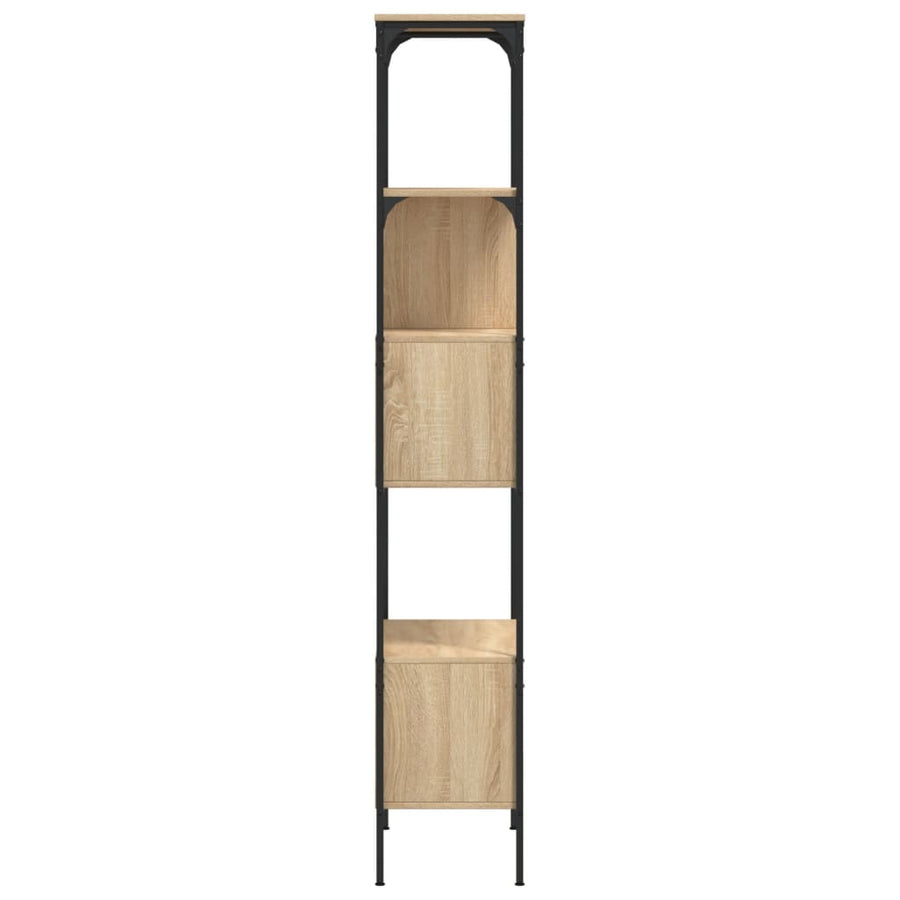 Boekenkast 5-Laags 76X33X88,5 Cm Bewerkt Hout Sonoma eiken