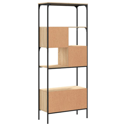Boekenkast 5-Laags 76X33X88,5 Cm Bewerkt Hout Sonoma eiken