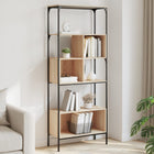 5-tier bookcase 76x33x188.5 cm engineered wood Sonoma oak