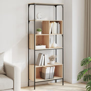Boekenkast 76x33x188,5 cm bewerkt hout sonoma eiken