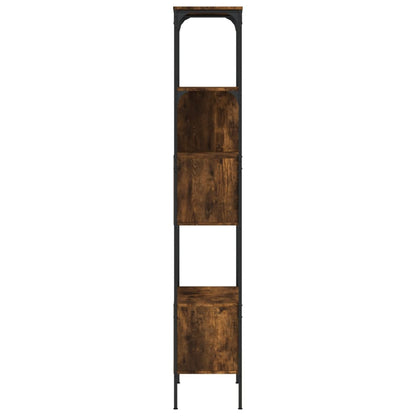 Boekenkast 5-Laags 76X33X88,5 Cm Bewerkt Hout Gerookt eiken