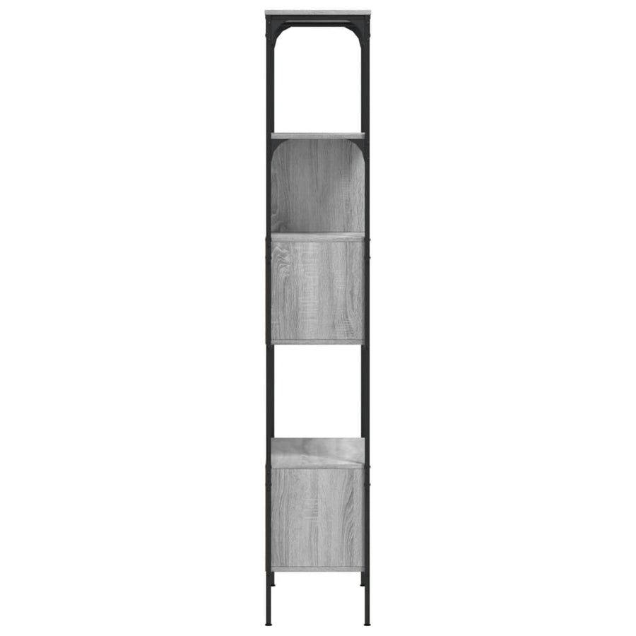 Boekenkast 5-Laags 76X33X88,5 Cm Bewerkt Hout Grijs sonoma