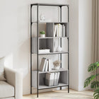 Boekenkast 76x33x188,5 cm bewerkt hout grijs