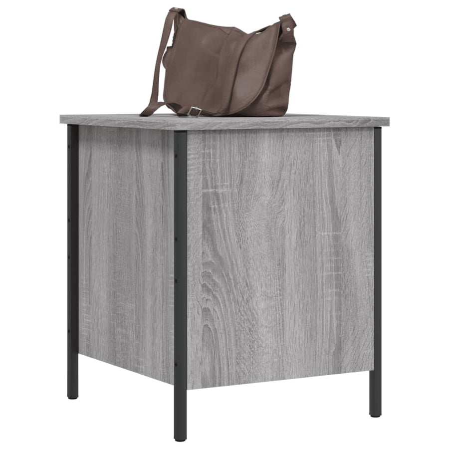 Opbergbankje 40X42,5X50 Cm Bewerkt Hout Eikenkleur 40 x 42.5 x 50 cm Grijs sonoma