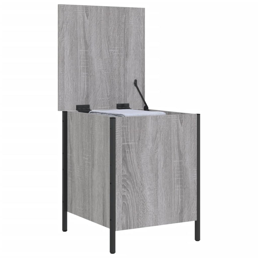 Opbergbankje 40X42,5X50 Cm Bewerkt Hout Eikenkleur 40 x 42.5 x 50 cm Grijs sonoma