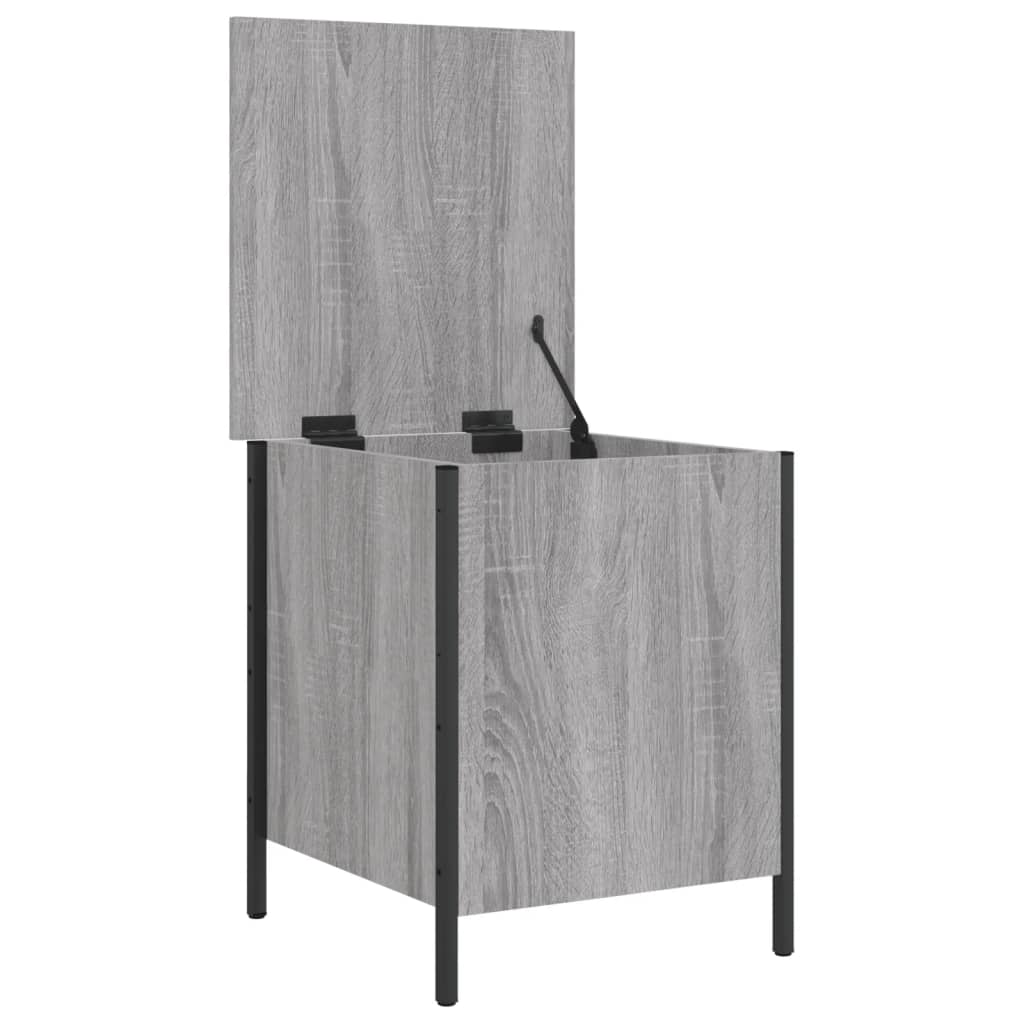 Opbergbankje 40X42,5X50 Cm Bewerkt Hout Eikenkleur 40 x 42.5 x 50 cm Grijs sonoma