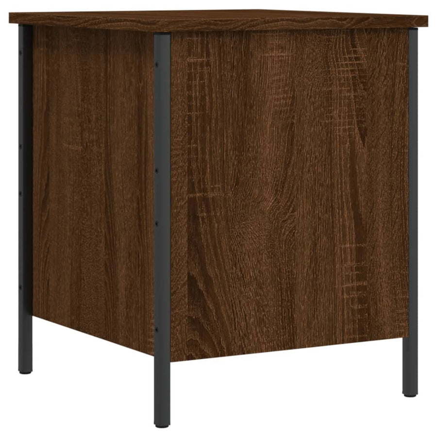 Opbergbankje 40X42,5X50 Cm Bewerkt Hout Bruineikenkleurig 40 x 42.5 x 50 cm bruin eikenkleur