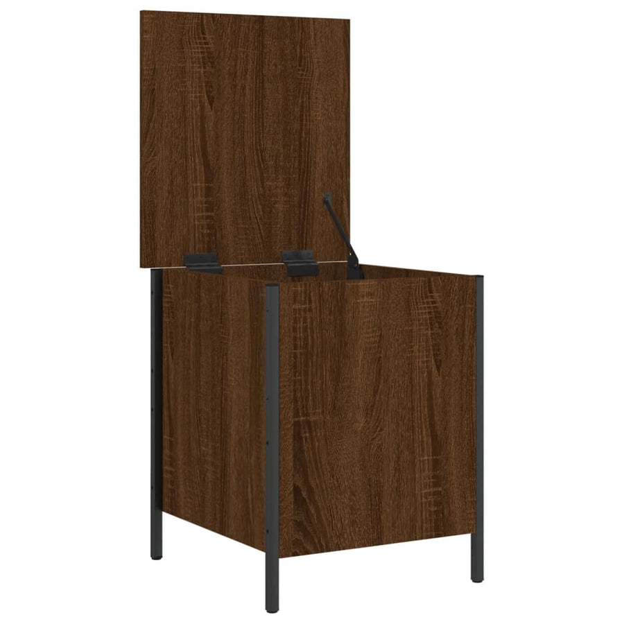 Opbergbankje 40X42,5X50 Cm Bewerkt Hout Bruineikenkleurig 40 x 42.5 x 50 cm bruin eikenkleur