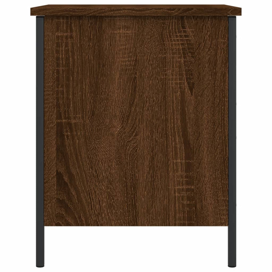 Opbergbankje 40X42,5X50 Cm Bewerkt Hout Bruineikenkleurig 40 x 42.5 x 50 cm bruin eikenkleur