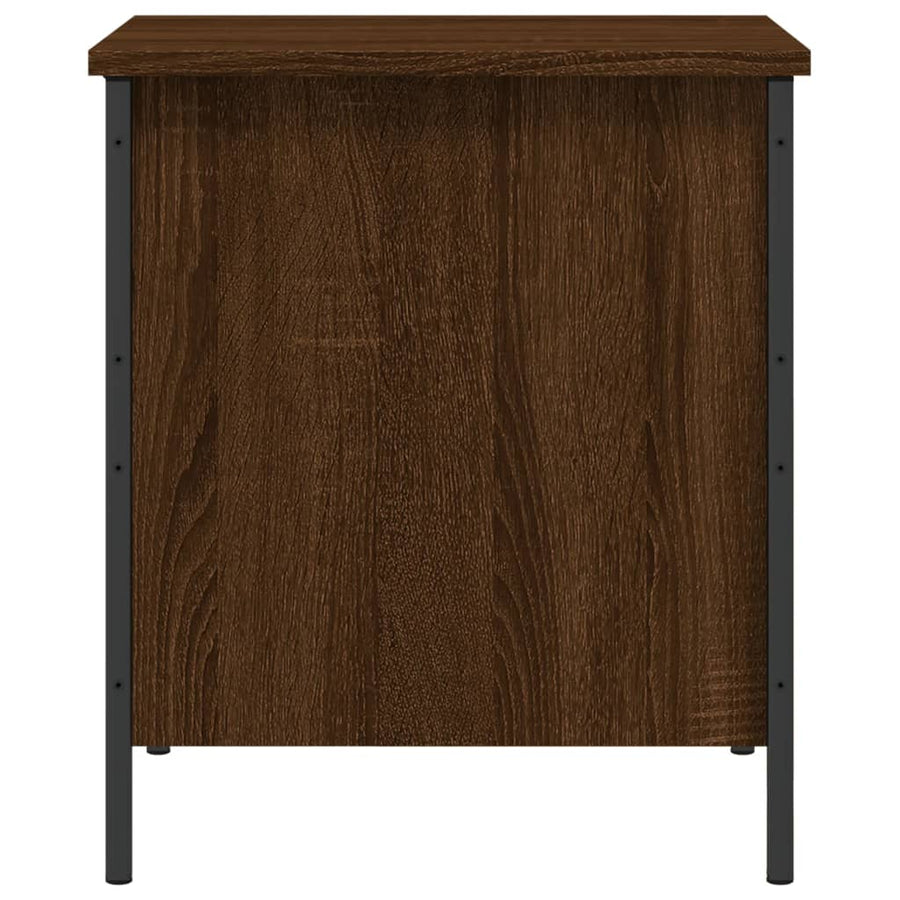 Opbergbankje 40X42,5X50 Cm Bewerkt Hout Bruineikenkleurig 40 x 42.5 x 50 cm bruin eikenkleur