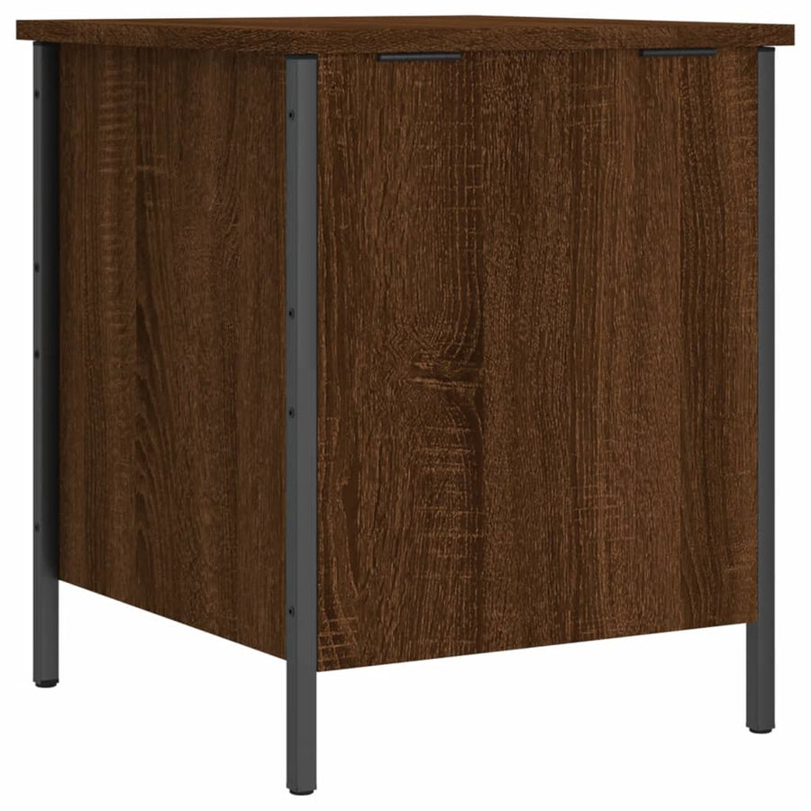Opbergbankje 40X42,5X50 Cm Bewerkt Hout Bruineikenkleurig 40 x 42.5 x 50 cm bruin eikenkleur