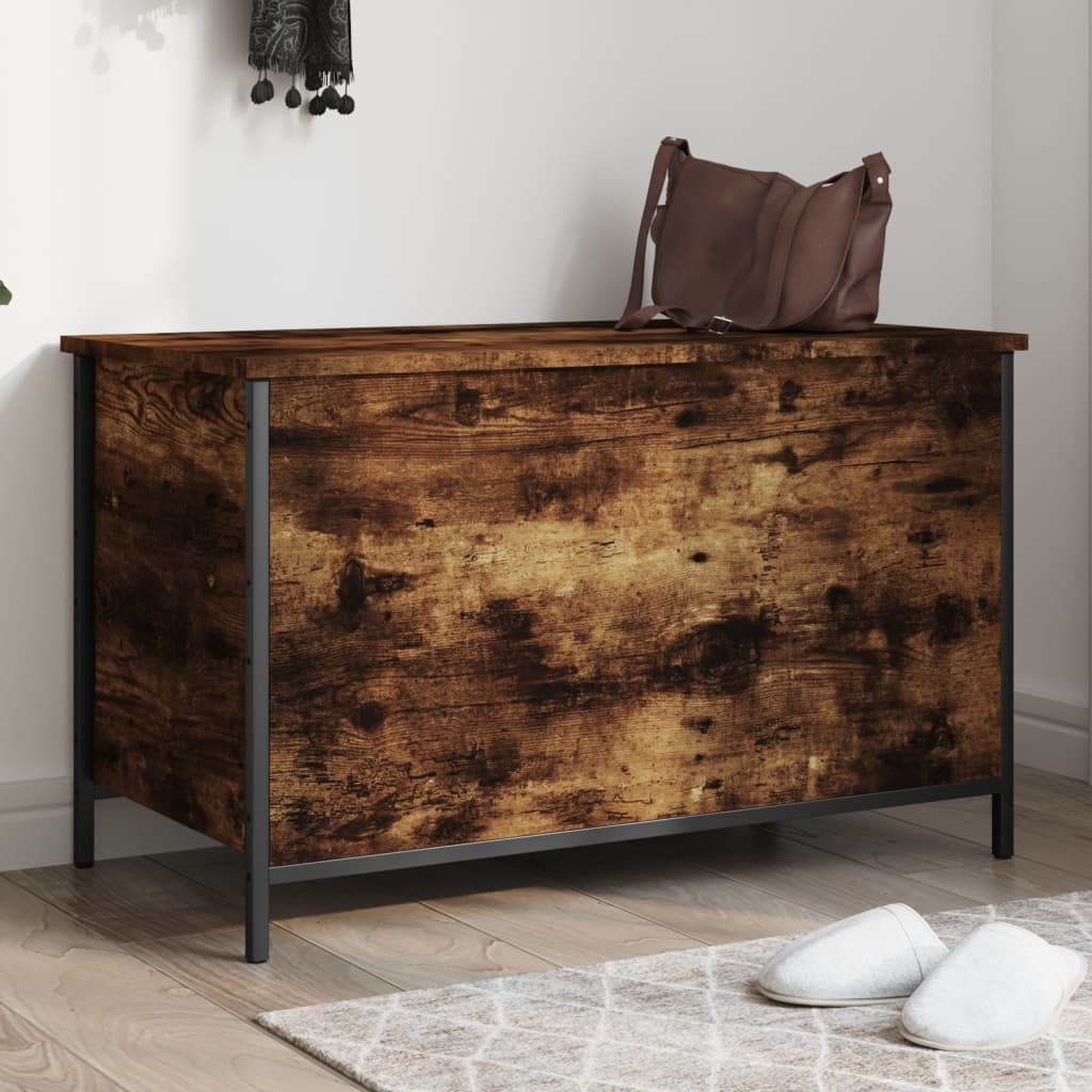 Opbergbankje 80X42,5X50 Cm Bewerkt Hout Kleurig 80 x 42.5 x 50 cm