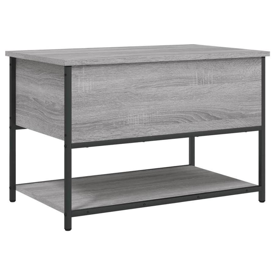 Opbergbankje 70X42,5X47 Cm Bewerkt Hout Eikenkleur 70 x 42.5 x 47 cm Grijs sonoma