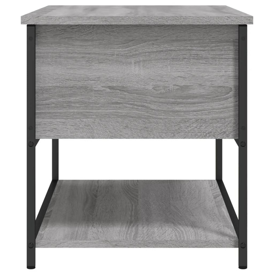 Opbergbankje 70X42,5X47 Cm Bewerkt Hout Eikenkleur 70 x 42.5 x 47 cm Grijs sonoma