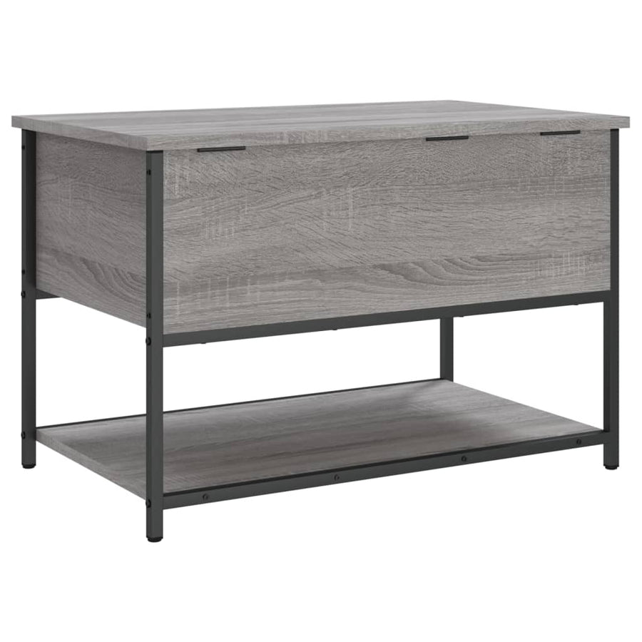 Opbergbankje 70X42,5X47 Cm Bewerkt Hout Eikenkleur 70 x 42.5 x 47 cm Grijs sonoma