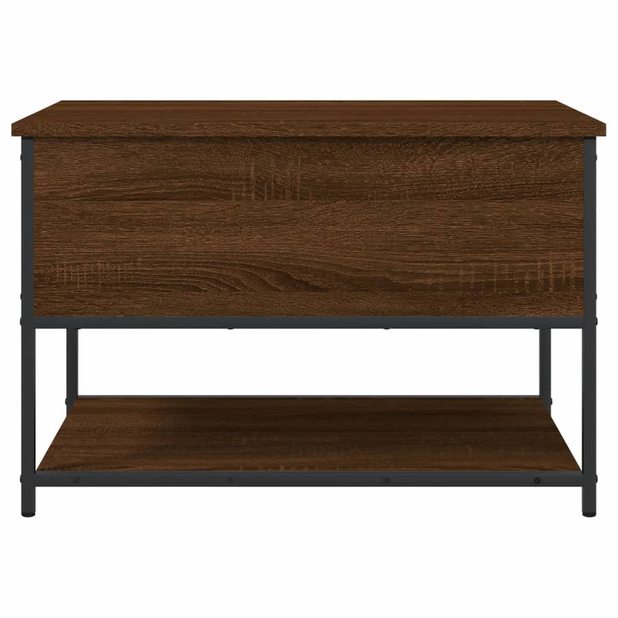 Opbergbankje 70X42,5X47 Cm Bewerkt Hout Bruineikenkleurig 70 x 42.5 x 47 cm bruin eikenkleur