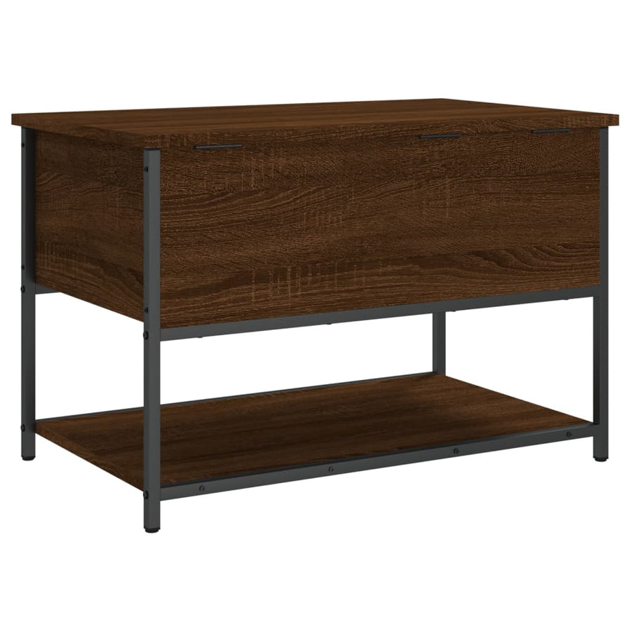 Opbergbankje 70X42,5X47 Cm Bewerkt Hout Bruineikenkleurig 70 x 42.5 x 47 cm bruin eikenkleur