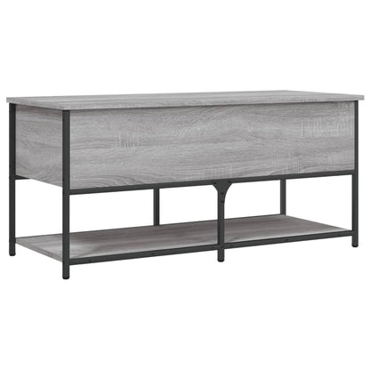 Opbergbankje 100X42,5X47 Cm Bewerkt Hout Eiken 100 x 42.5 x 47 cm Grijs sonoma