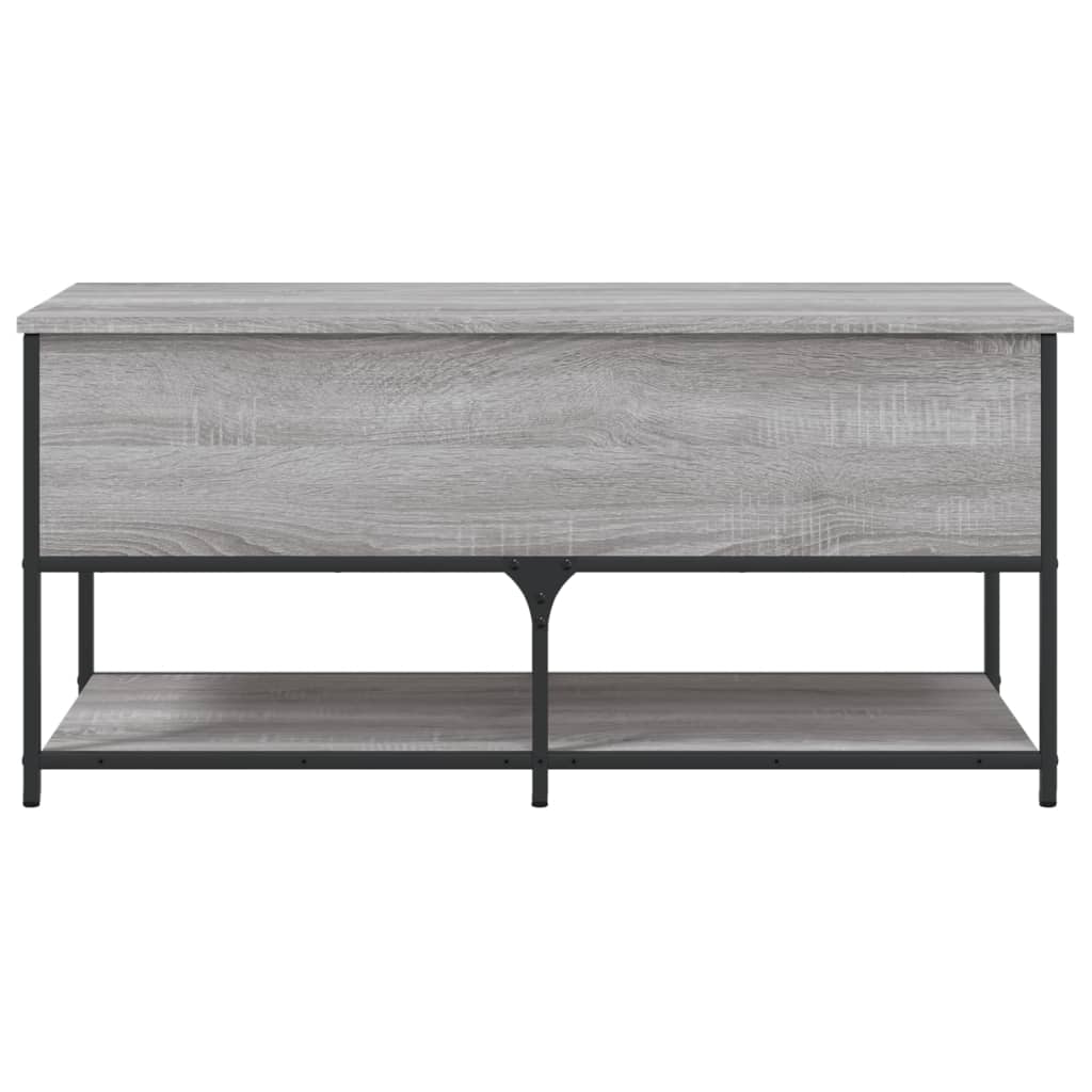 Opbergbankje 100X42,5X47 Cm Bewerkt Hout Eiken 100 x 42.5 x 47 cm Grijs sonoma