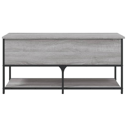 Opbergbankje 100X42,5X47 Cm Bewerkt Hout Eiken 100 x 42.5 x 47 cm Grijs sonoma
