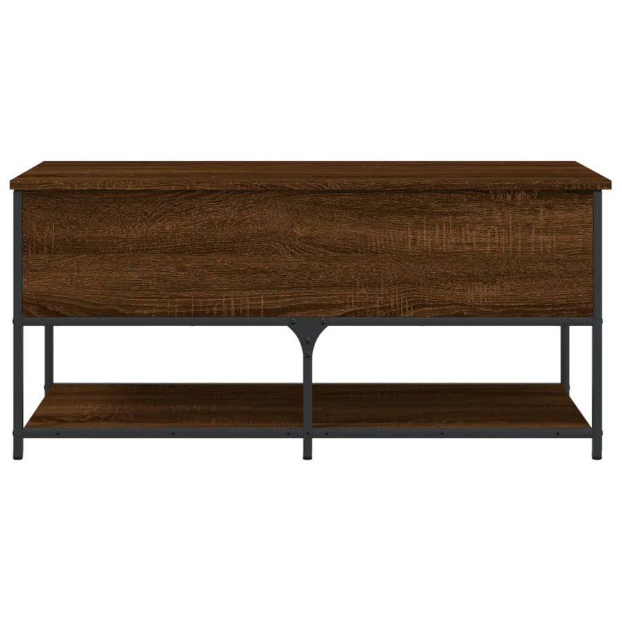 Opbergbankje 100X42,5X47 Cm Bewerkt Hout Bruineikenkleurig 100 x 42.5 x 47 cm bruin eikenkleur