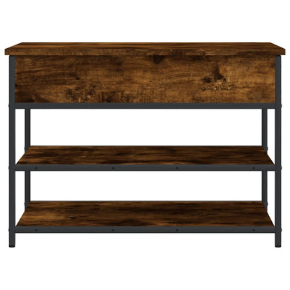 Schoenenbankje 70X42,5X50 Cm Bewerkt Hout Kleurig 70 x 42.5 x 50 cm Gerookt eiken