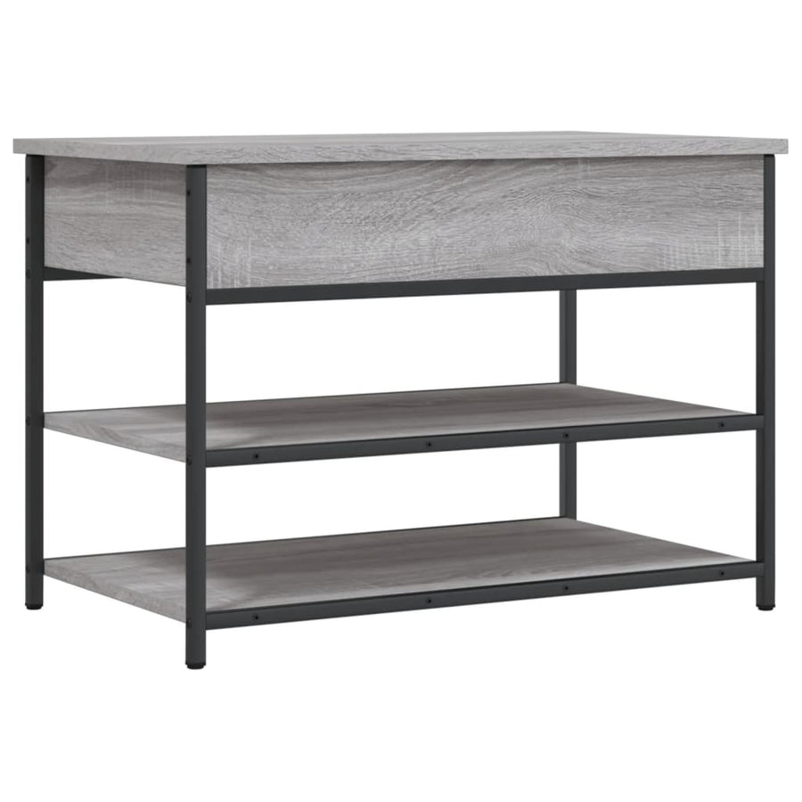 Schoenenbankje 70X42,5X50 Cm Bewerkt Hout Eiken 70 x 42.5 x 50 cm Grijs sonoma