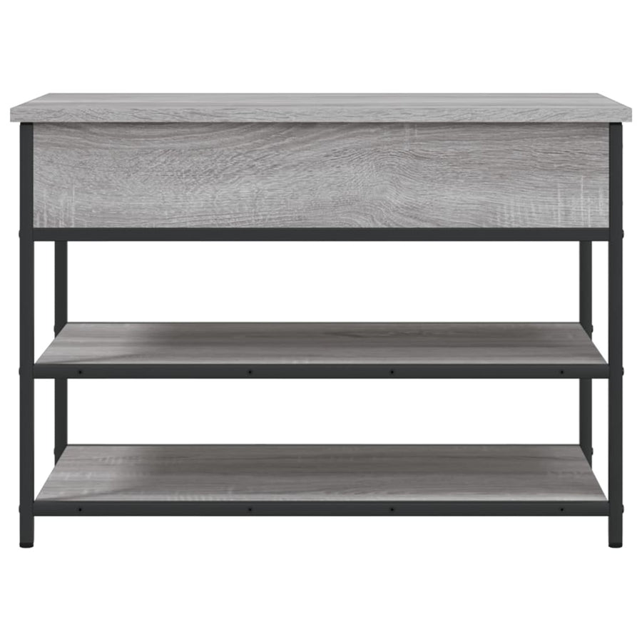 Schoenenbankje 70X42,5X50 Cm Bewerkt Hout Eiken 70 x 42.5 x 50 cm Grijs sonoma