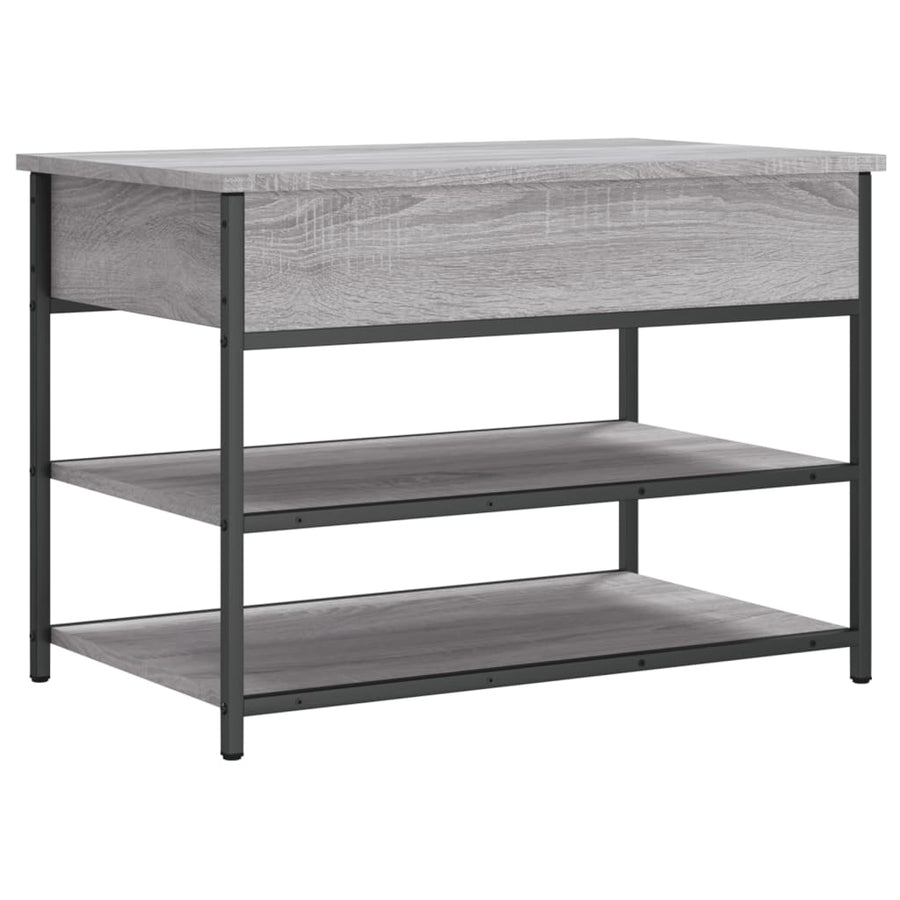 Schoenenbankje 70X42,5X50 Cm Bewerkt Hout Eiken 70 x 42.5 x 50 cm Grijs sonoma