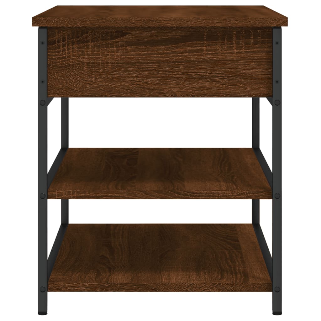 Schoenenbankje 70X42,5X50 Cm Bewerkt Hout Bruineikenkleurig 70 x 42.5 x 50 cm bruin eikenkleur