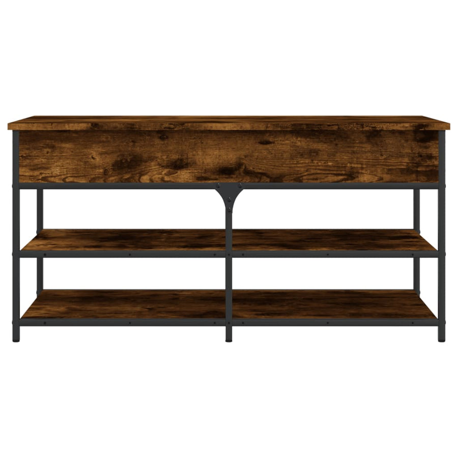 Schoenenbankje 100X42,5X50 Cm Bewerkt Hout Kleurig 100 x 42.5 x 50 cm Gerookt eiken