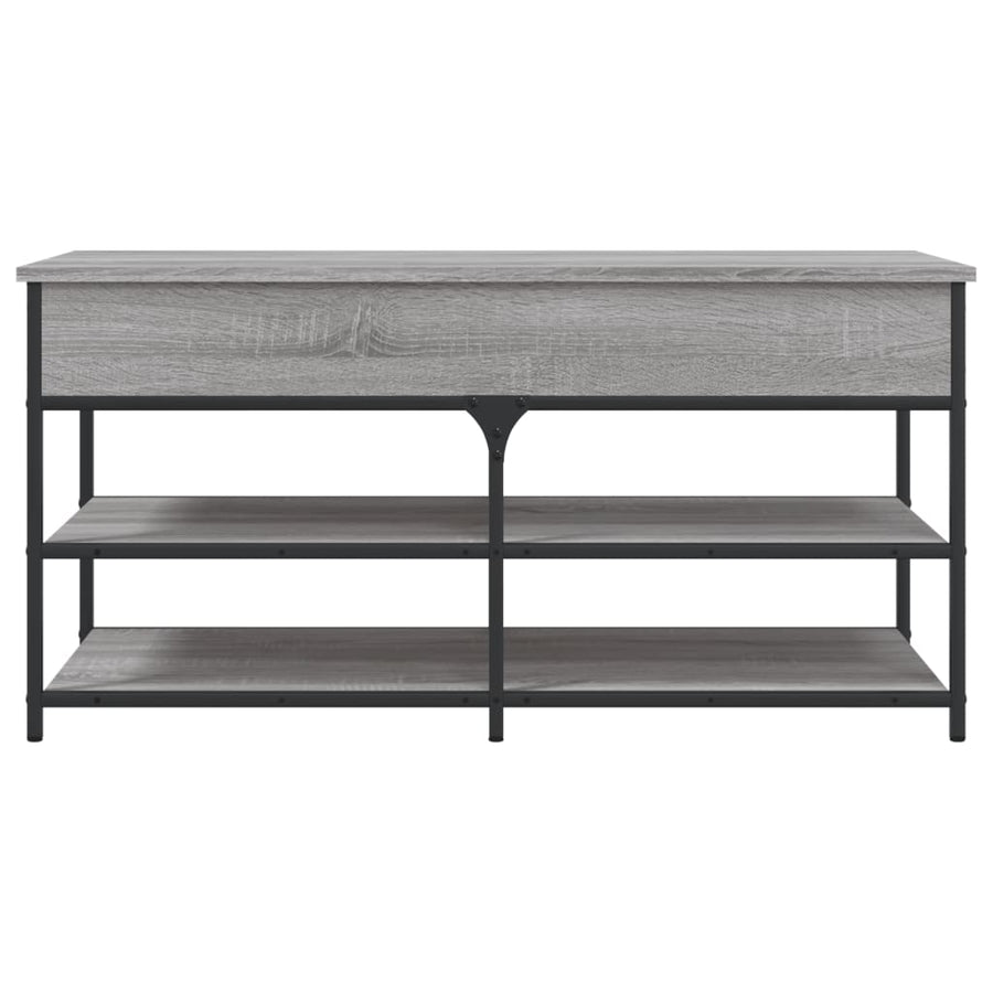 Schoenenbankje 100X42,5X50 Cm Bewerkt Hout Eiken 100 x 42.5 x 50 cm Grijs sonoma