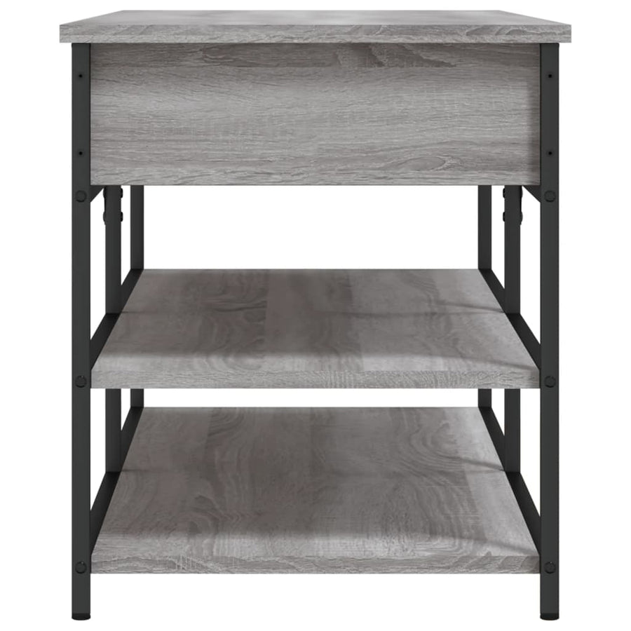 Schoenenbankje 100X42,5X50 Cm Bewerkt Hout Eiken 100 x 42.5 x 50 cm Grijs sonoma