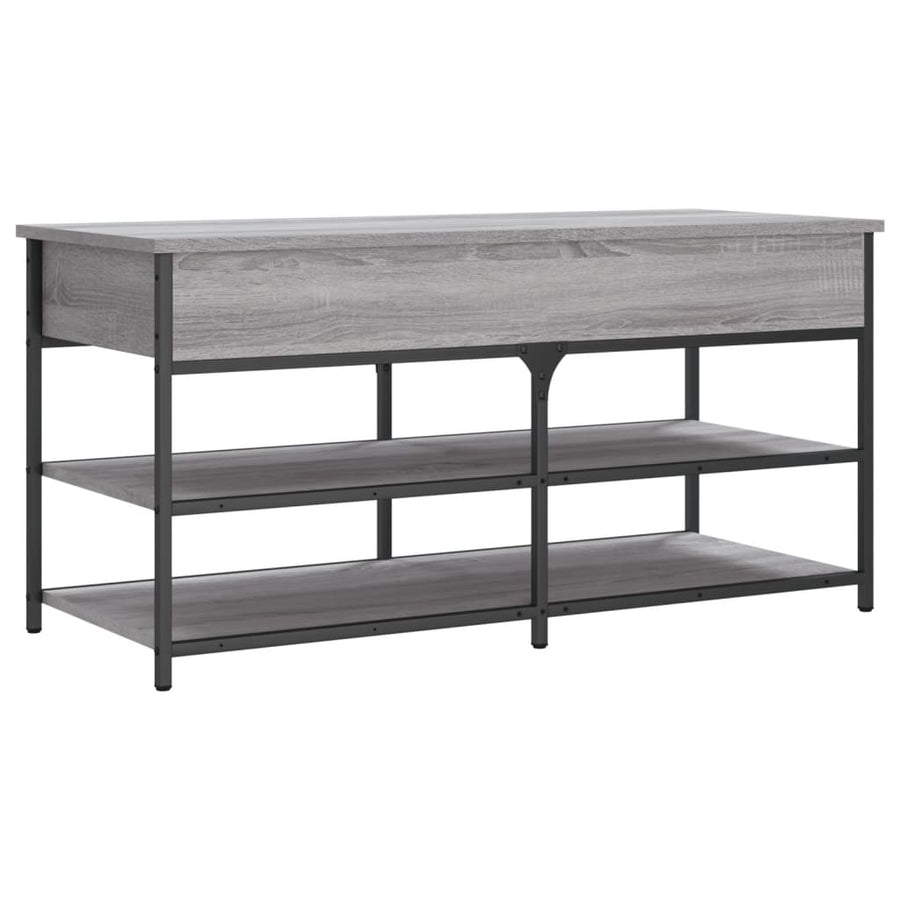 Schoenenbankje 100X42,5X50 Cm Bewerkt Hout Eiken 100 x 42.5 x 50 cm Grijs sonoma