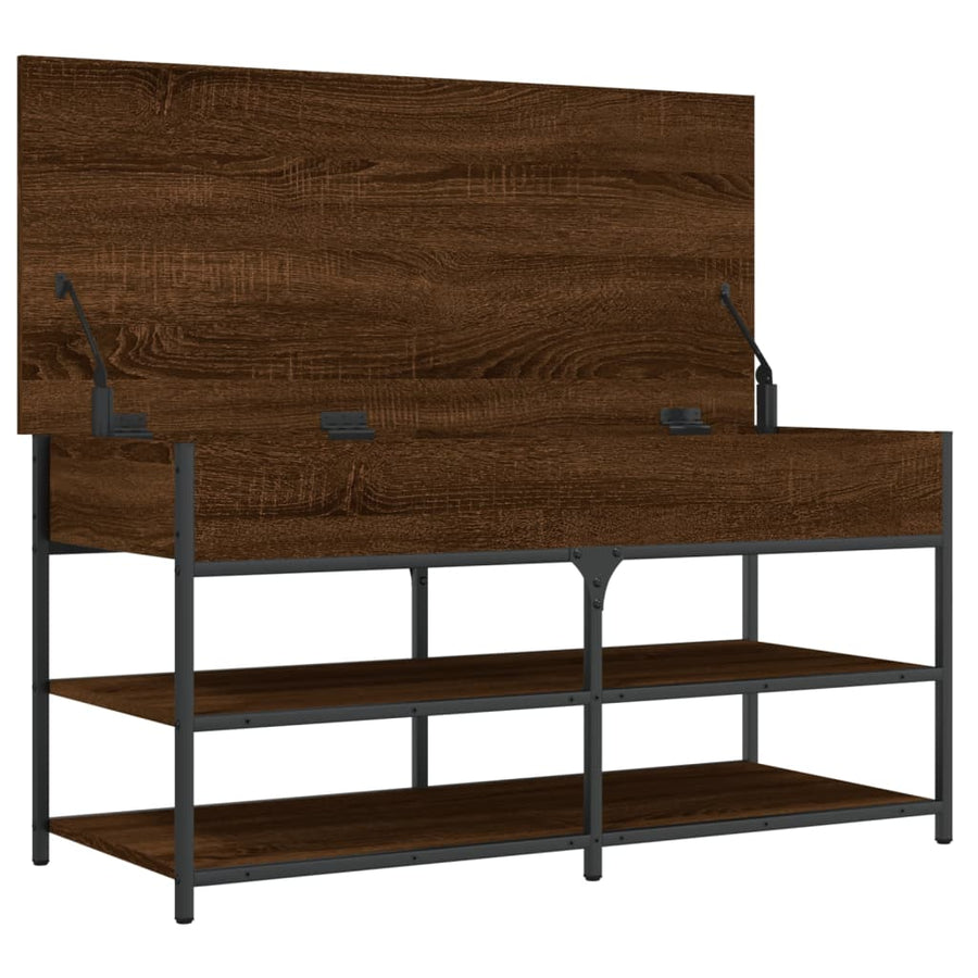 Schoenenbankje 100X42,5X50 Cm Bewerkt Hout Bruineikenkleurig 100 x 42.5 x 50 cm bruin eikenkleur