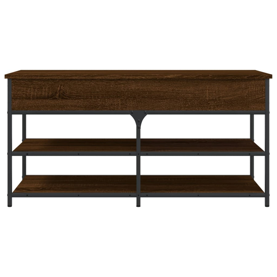 Schoenenbankje 100X42,5X50 Cm Bewerkt Hout Bruineikenkleurig 100 x 42.5 x 50 cm bruin eikenkleur