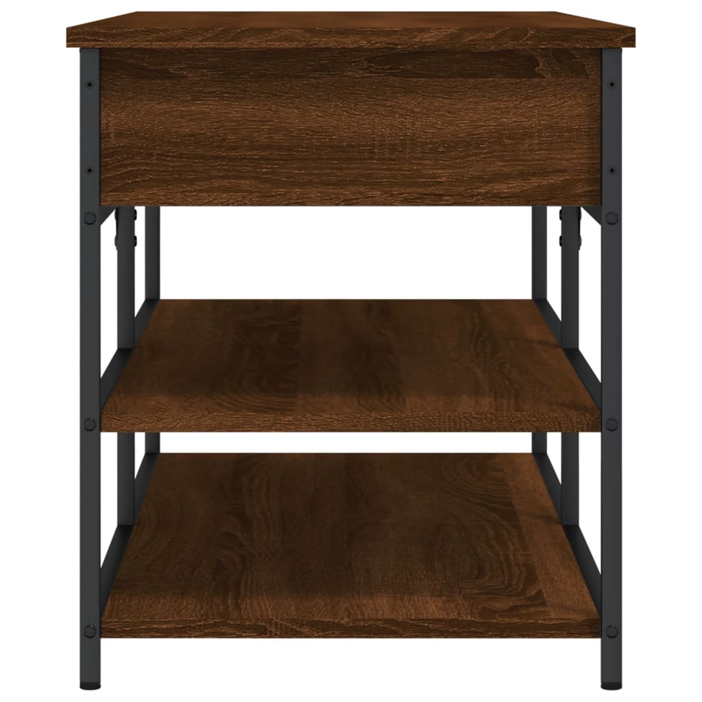 Schoenenbankje 100X42,5X50 Cm Bewerkt Hout Bruineikenkleurig 100 x 42.5 x 50 cm bruin eikenkleur