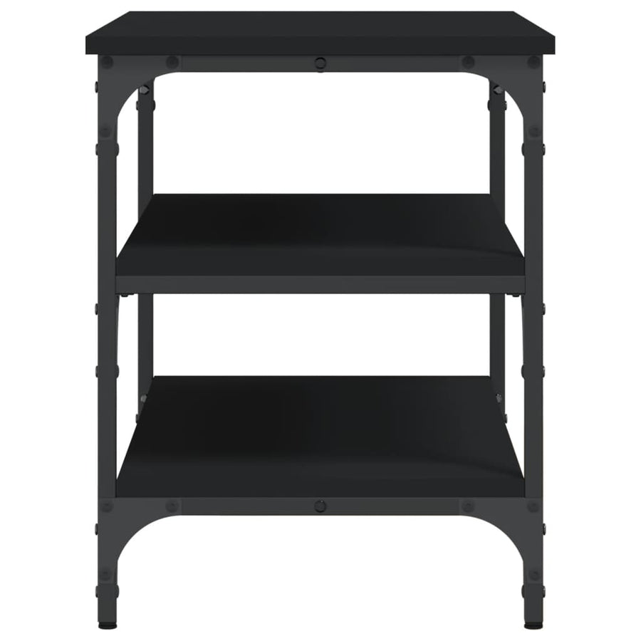 Schoenenbankje 70X38,5X49 Cm Bewerkt Hout 70 x 38.5 x 49 cm Zwart