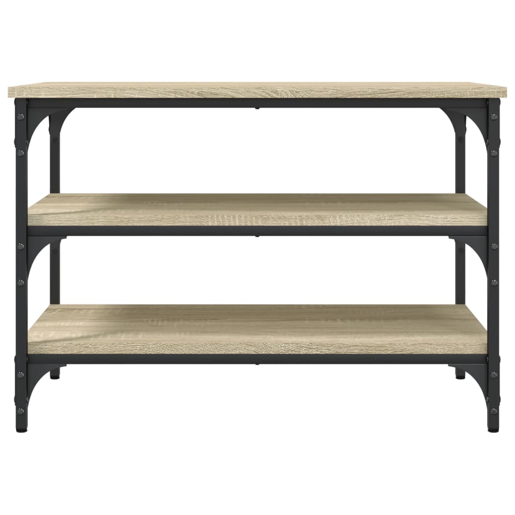 Schoenenbankje 70X38,5X49 Cm Bewerkt Hout Kleurig 70 x 38.5 x 49 cm Sonoma eiken