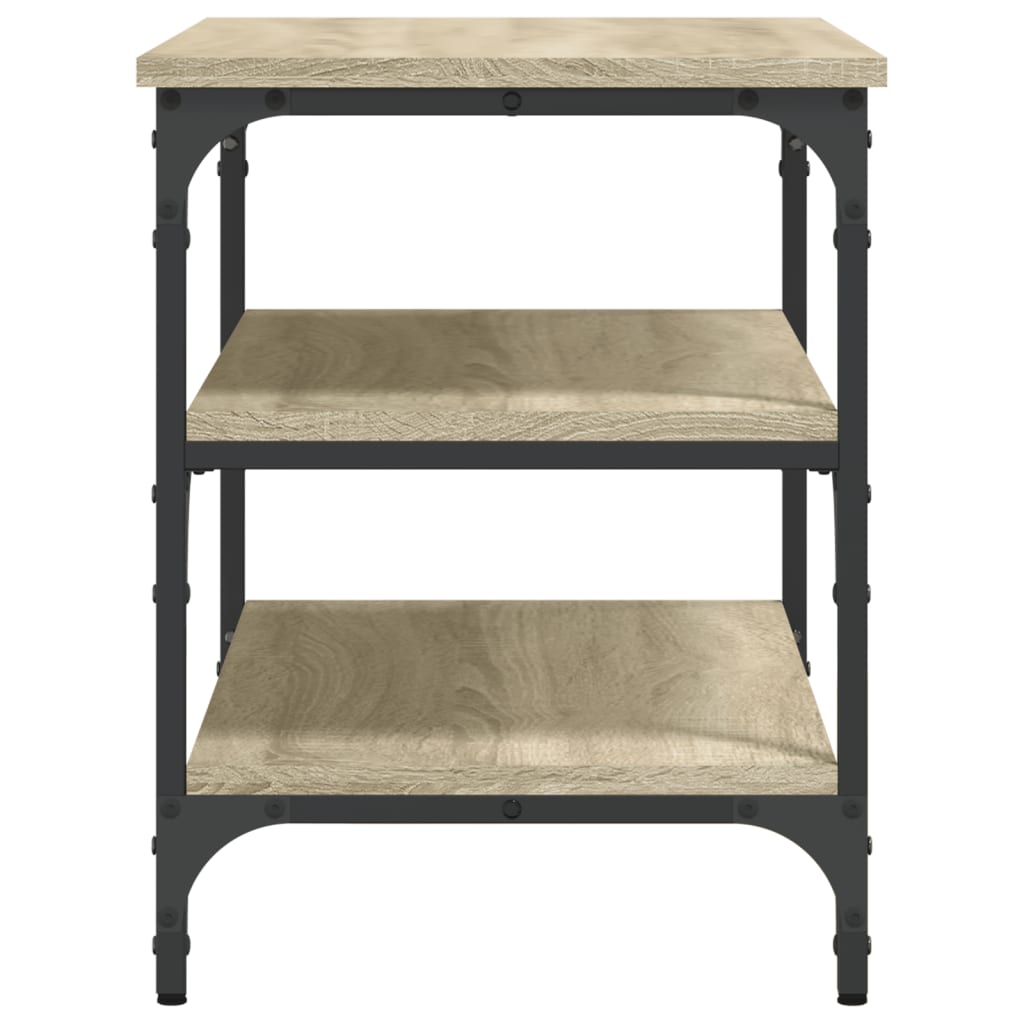 Schoenenbankje 70X38,5X49 Cm Bewerkt Hout Kleurig 70 x 38.5 x 49 cm Sonoma eiken