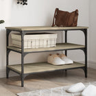Schoenenbankje 70x38,5x49 cm bewerkt hout sonoma eiken