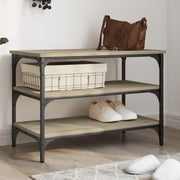 Schoenenbankje 70x38,5x49 cm bewerkt hout sonoma eiken