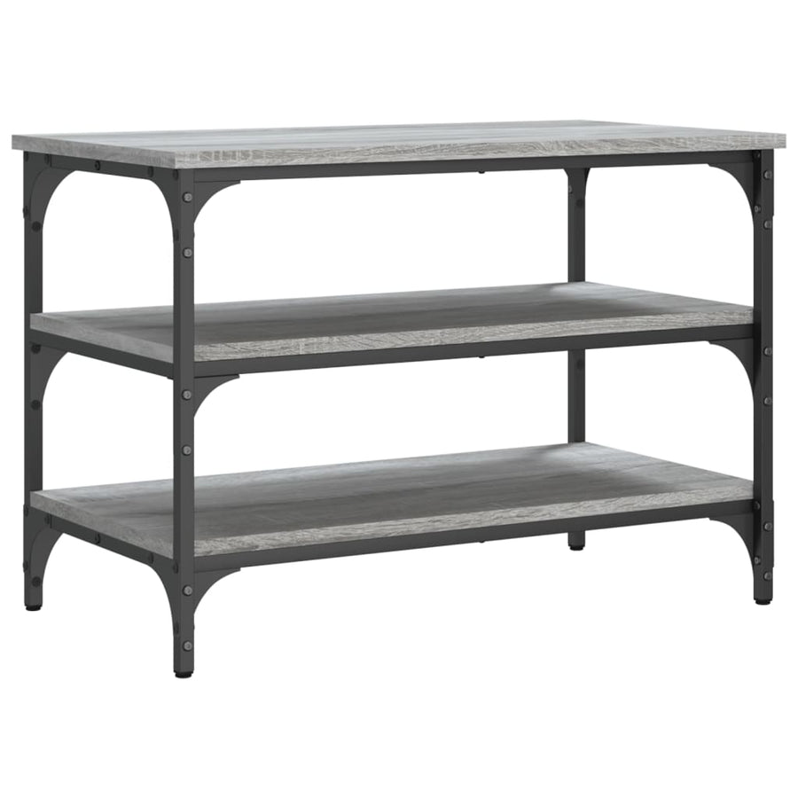 Schoenenbankje 70X38,5X49 Cm Bewerkt Hout Eiken 70 x 38.5 x 49 cm Grijs sonoma