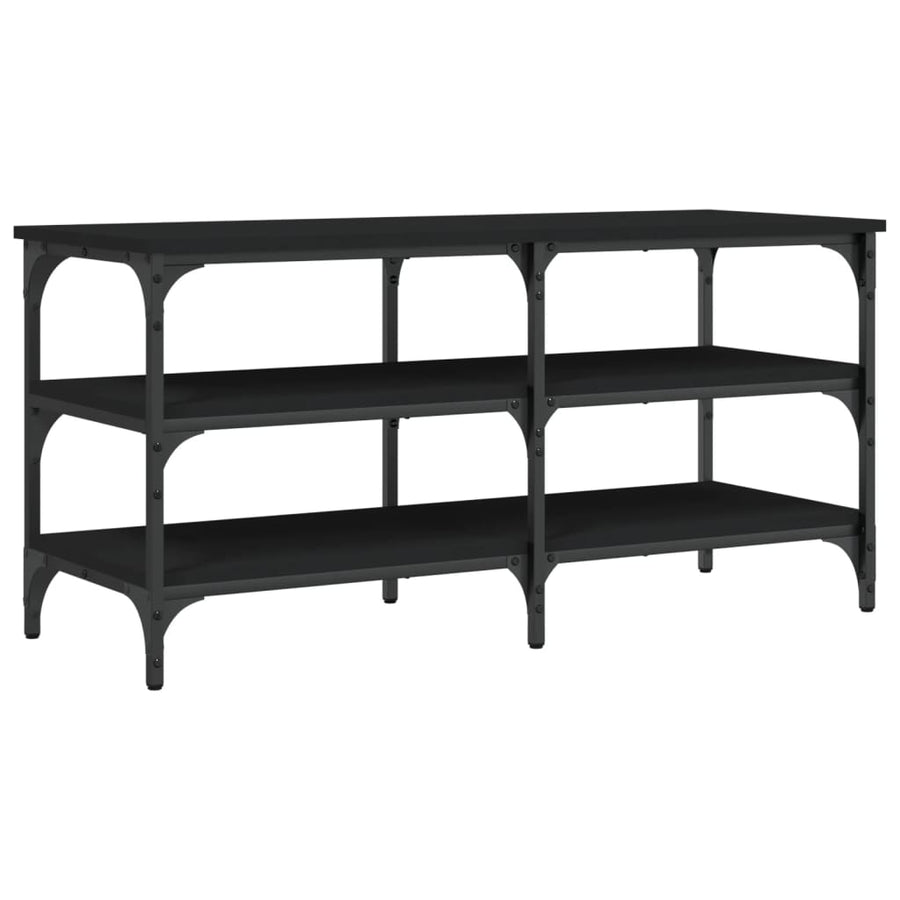 Schoenenbank 100X38,5X49 Cm Bewerkt Hout 100 x 38.5 x 49 cm Zwart