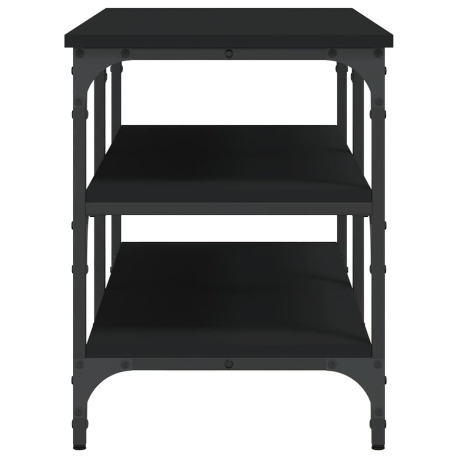 Schoenenbank 100X38,5X49 Cm Bewerkt Hout 100 x 38.5 x 49 cm Zwart