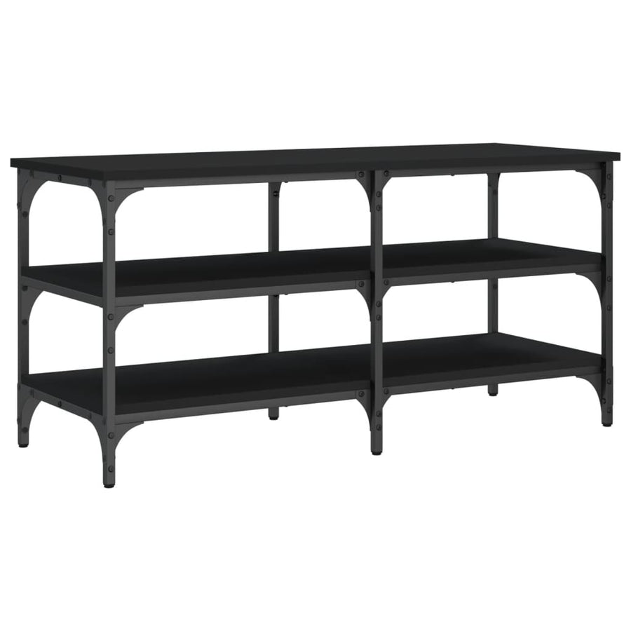 Schoenenbank 100X38,5X49 Cm Bewerkt Hout 100 x 38.5 x 49 cm Zwart