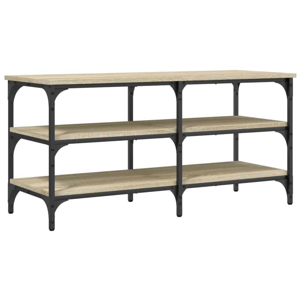 Schoenenbankje 100X38,5X49 Cm Bewerkt Hout Kleurig 100 x 38.5 x 49 cm Sonoma eiken